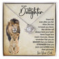 litzzy To My Daughter - Stand Tall Even After You Fall - Love Knot Necklace jewelry 14K White Gold Finish Standard Box 
