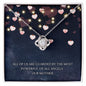 litzzy Litzzy Love Knot Necklace To my Mom, All of Us are guarded by the most powerful of all Angels Mothers day Jewelry, Gifts set Jewelry 14K White Gold Finish Standard Box 