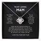 litzzy Litzzy Love Knot Necklace To my Mom, You're The World Mothers Day Jewelry, Necklace gifts set from Son, Daughter Jewelry 14K White Gold Finish Standard Box 