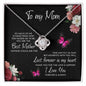 litzzy Litzzy Love Knot Necklace To My Mom, Time May Fly Mothers Day Jewelry, Necklace gifts set from Son, Daughter Jewelry 14K White Gold Finish Standard Box 