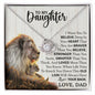 litzzy To My Daughter - You Are Braver Than You Believe - Love Knot Necklace jewelry 14K White Gold Finish Standard Box 