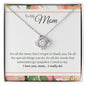 litzzy Litzzy Love Knot Necklace To My Mom, I Love You Mom I Really Do Mothers Day Jewelry, Necklace gifts set from Son, Daughter Jewelry 14K White Gold Finish Standard Box 