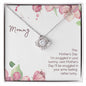 litzzy Litzzy Love Knot Necklace To my Mom, Mommy Snuggled in Your Tummy  Mothers Day Jewelry, Necklace gifts set from Son, Daughter Jewelry 14K White Gold Finish Standard Box 