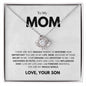 litzzy Mom - Forever Grateful - Love Knot Necklace - Litzzy Mother's Day Gifts Necklace Jewelry 14K White Gold Finish Standard Box 
