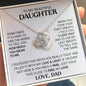 litzzy To My Beautiful Daughter - When You Took Your First Breath I Told You I Love You - Love Knot Necklace jewelry   