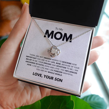litzzy Mom - Forever Grateful - Love Knot Necklace Jewelry   