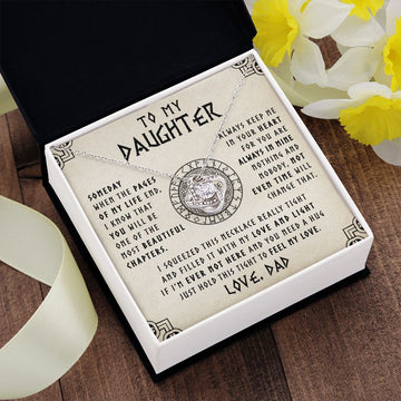 litzzy Always Keep Me In Your Heart , Litzzy To My Daughter Love Knot Necklace Jewelry   