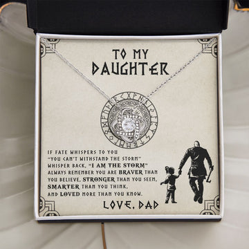 litzzy I Am The Storm, Litzzy To My Daughter Love Knot Necklace Jewelry   