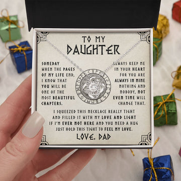 litzzy Always Keep Me In Your Heart , Litzzy To My Daughter Love Knot Necklace Jewelry 14K White Gold Finish Standard Box 