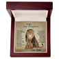 litzzy To My Step Daughter - This Old Lion Will Always Have Your Back - Love Knot Necklace jewelry 18K Yellow Gold Finish Luxury Box 