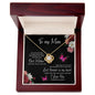 litzzy Litzzy Love Knot Necklace To My Mom, Time May Fly Mothers Day Jewelry, Necklace gifts set from Son, Daughter Jewelry 18K Yellow Gold Finish Luxury Box with LED light 