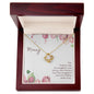 litzzy Litzzy Love Knot Necklace To my Mom, Mommy Snuggled in Your Tummy  Mothers Day Jewelry, Necklace gifts set from Son, Daughter Jewelry 18K Yellow Gold Finish Luxury Box w/LED Light 