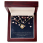 litzzy Litzzy Love Knot Necklace To my Mom, All of Us are guarded by the most powerful of all Angels Mothers day Jewelry, Gifts set Jewelry 18K Yellow Gold Finish Luxury Box w/LED Light 