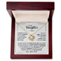 litzzy To My Daughter - A Women Stood Where A Girl Used To Be - Love Knot Necklace jewelry 18K Yellow Gold Finish Luxury Box 