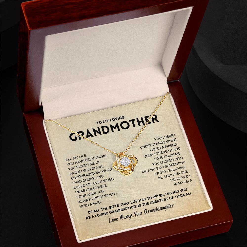 litzzy Grandmother Gift from Granddaughter - Love Knot Necklace Jewelry   