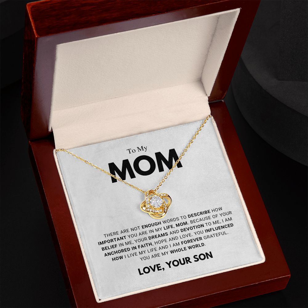 litzzy Mom - Forever Grateful - Love Knot Necklace Jewelry   