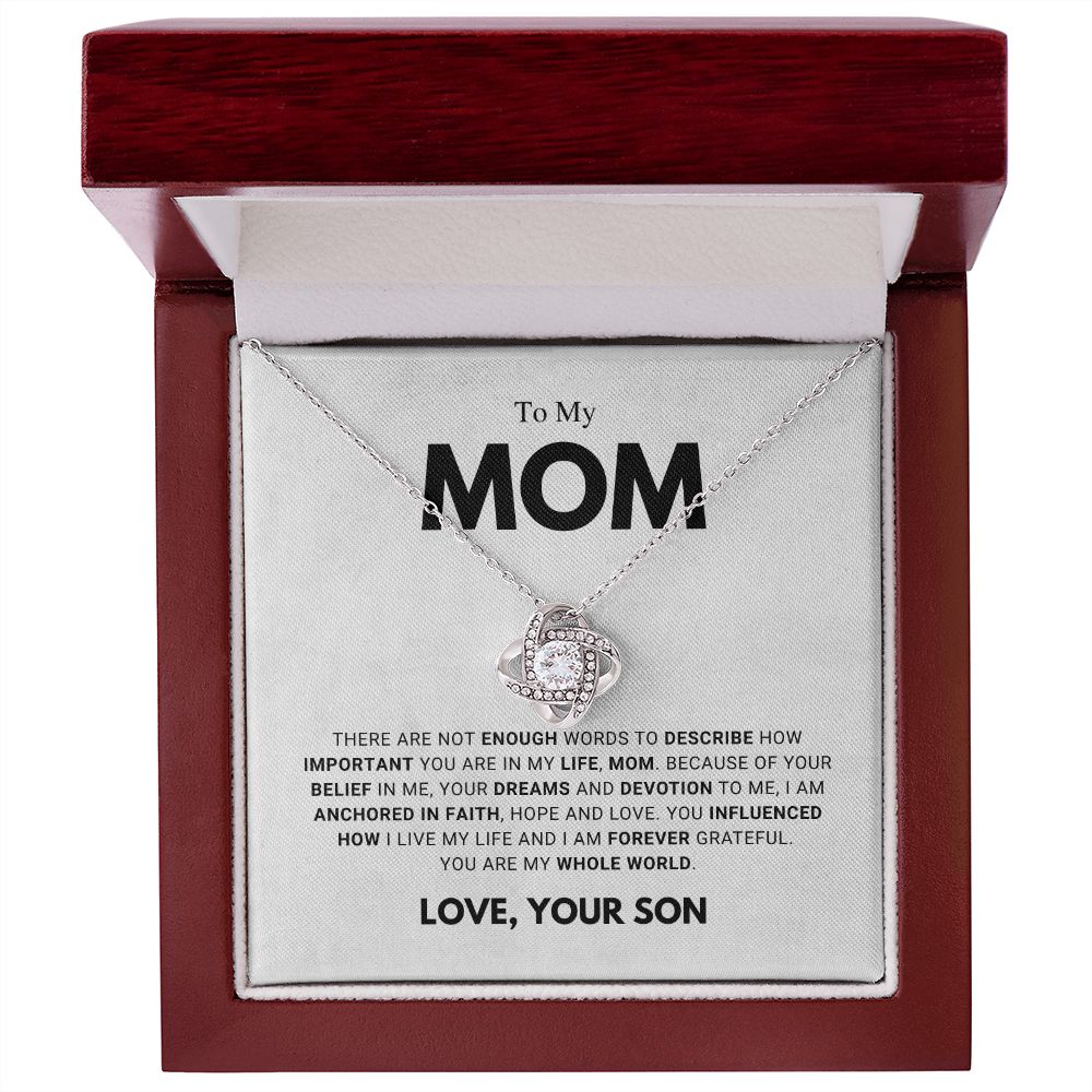 litzzy Mom - Forever Grateful - Love Knot Necklace Jewelry   