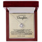 litzzy Proud That You Are My Daughter, Litzzy To My Daughter Jewelry 14K White Gold Finish Luxury Box 