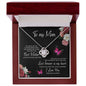 litzzy Litzzy Love Knot Necklace To My Mom, Time May Fly Mothers Day Jewelry, Necklace gifts set from Son, Daughter Jewelry 14K White Gold Finish Luxury Box with LED light 