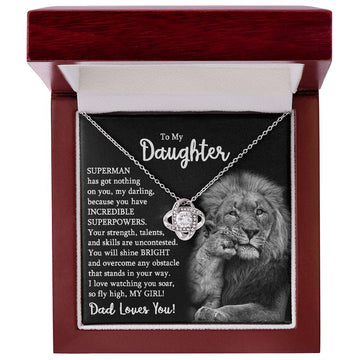 litzzy Superman Has Got Nothing On You, Litzzy To My Daughter Jewelry 14K White Gold Finish Luxury Box w/LED 