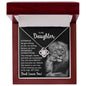litzzy Superman Has Got Nothing On You, Litzzy To My Daughter Jewelry 14K White Gold Finish Luxury Box w/LED 