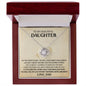 litzzy To My Beautiful Daughter - Dance In The Rain - Love Knot Necklace jewelry 14K White Gold Finish Luxury Box 
