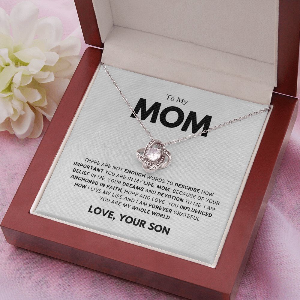 litzzy Mom - Forever Grateful - Love Knot Necklace Jewelry   