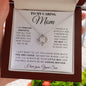 litzzy Litzzy Love Knot Necklace To My Mom, My Mom Forever Necklace for Mom from Son Jewelry 14K White Gold Finish Luxury Mahogany Box W/LED 