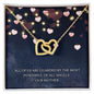 litzzy Litzzy Interlocking Hearts Necklace To my Mom, All of Us are guarded by the most powerful of all Angels Mothers day Jewelry, Gifts set Jewelry 18K Yellow Gold Finish Standard Box 