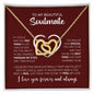 litzzy My Beautiful Soulmate | Love & Light - Interlocking Hearts Necklace - Valentine's Day Gift Necklace SO Jewelry 18K Yellow Gold Finish Standard Box 