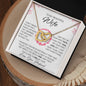 litzzy To My Beautiful Wife - Valentine's Day Gift - Interlocking Hearts Necklace SO Jewelry 18K Yellow Gold Finish Standard Box 
