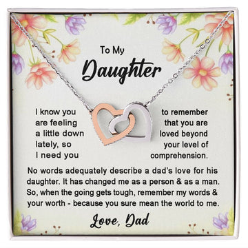 litzzy You Sure Mean The World To Me, Litzzy To My Daughter Jewelry Polished Stainless Steel & Rose Gold Finish Standard Box 