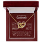 litzzy My Beautiful Soulmate | Love & Light - Interlocking Hearts Necklace - Valentine's Day Gift Necklace SO Jewelry 18K Yellow Gold Finish Luxury Box 