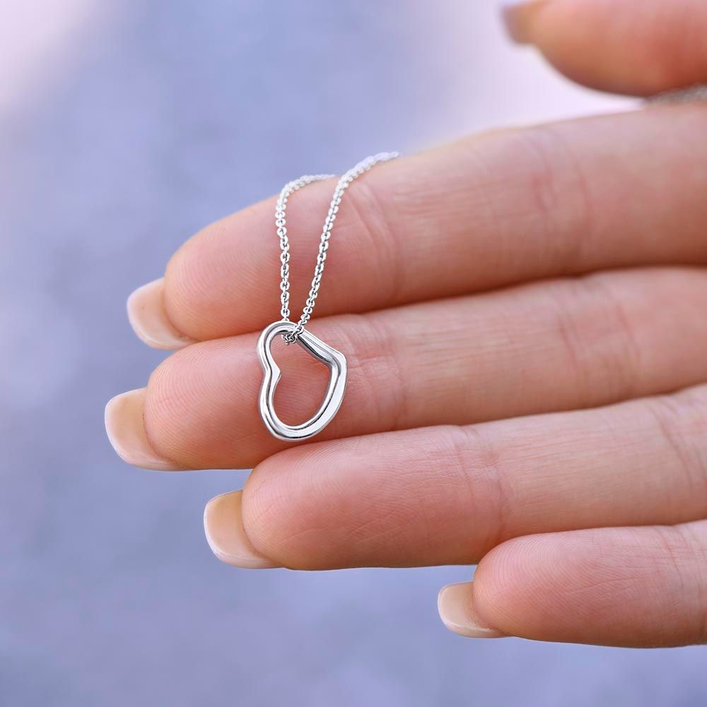 litzzy To My Wife - I Stole Your Heart - Litzzy Delicate Heart Necklace - Necklace Gift For Wife, Girlfriend, Anniversary, Valentine, Birthday With Message Card Jewelry   