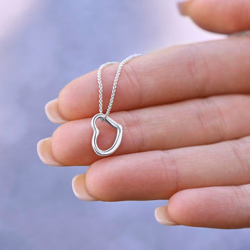 litzzy To My Wife - I Stole Your Heart - Litzzy Delicate Heart Necklace - Necklace Gift For Wife, Girlfriend, Anniversary, Valentine, Birthday With Message Card Jewelry   