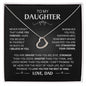 litzzy To My Beautiful Daughter - This Old Lion Will Always Have Your Back - Delicate Heart Necklace - To my Lovely Daughter, Gift for Daughter From Dad Jewelry 14K White Gold Finish Standard Box 