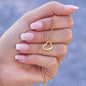 litzzy To My Beautiful Soulmate - Missing Piece - Delicate Heart Necklace - To My Soulmate - Gift For Soulmate Jewelry   