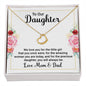 litzzy We Love you, Litzzy To My Daughter Jewelry 18k Yellow Gold Finish Standard Box 