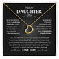 litzzy To My Beautiful Daughter - This Old Lion Will Always Have Your Back - Delicate Heart Necklace - To my Lovely Daughter, Gift for Daughter From Dad Jewelry 18k Yellow Gold Finish Standard Box 
