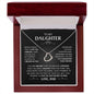 litzzy To My Beautiful Daughter - This Old Lion Will Always Have Your Back - Delicate Heart Necklace - To my Lovely Daughter, Gift for Daughter From Dad Jewelry 14K White Gold Finish Luxury Box 