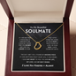 litzzy To My Beautiful Soulmate - Missing Piece - Delicate Heart Necklace - To My Soulmate - Gift For Soulmate Jewelry   