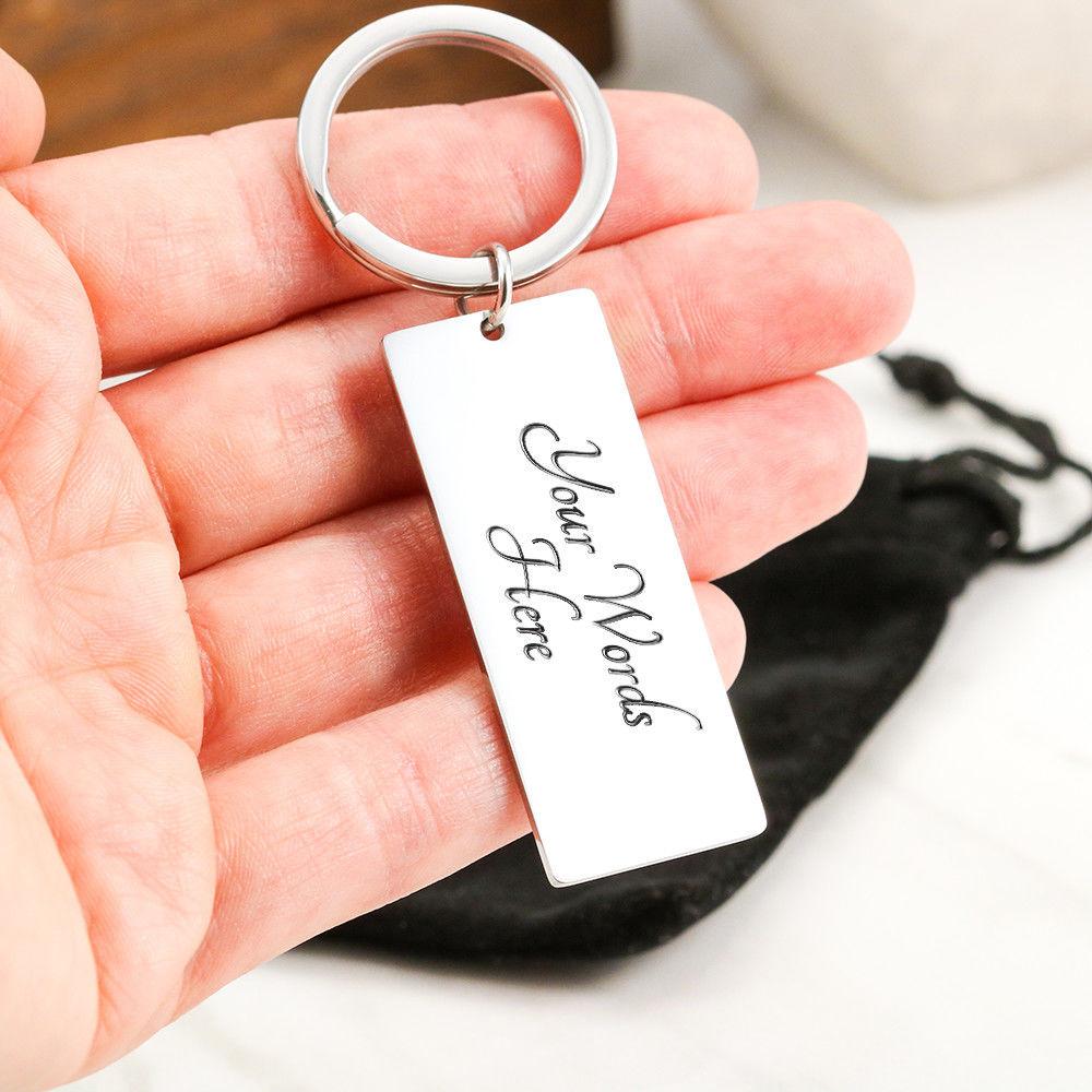 litzzy To My Man - The Day I Met You - Rectangle Keychain - To My Man, Gift For Man Jewelry   