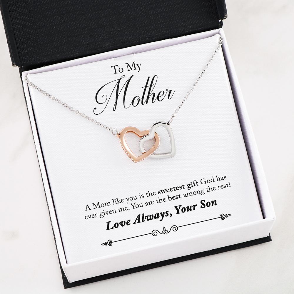 litzzy To My Mother - Interlocked Hearts - The Best Among The Rest Jewelry   