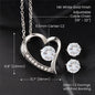 litzzy To My Beautiful Soulmate - If I Could Give You One Thing In Life - Forever Love Necklace and Cubic Zirconia Earring Set - To My Soulmate, Gift For Soulmate Jewelry   
