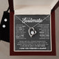 litzzy To My Soulmate Necklace - Forever Love Necklace - Soulate Gifts Set - Valentine Gift For Wife, Girlfriend, Soulmate Jewelry   