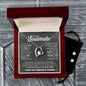 litzzy To My Soulmate Necklace - Forever Love Necklace - Soulate Gifts Set - Valentine Gift For Wife, Girlfriend, Soulmate Jewelry 14k White Gold Finish Luxury Box 