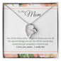 litzzy Litzzy Forever Love Necklace To my Mom, I Love You Mom I Really Do  Mothers Day Jewelry, Necklace gifts set from Son, Daughter Jewelry 14k White Gold Finish Standard Box 