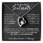 litzzy To My Beautiful Soulmate Necklace, Gift for Wife, Girlfriend, Anniversary Gift, Birthday Gift, Valentine Gifts for Her, Litzzy Forever Love Necklace Jewelry 14k White Gold Finish Standard Box 