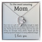 litzzy Litzzy Forever Love Necklace To my Mom, Your love is a gift Mothers Day Jewelry, Necklace gifts set from Son, Daughter Jewelry 14k White Gold Finish Standard Box 