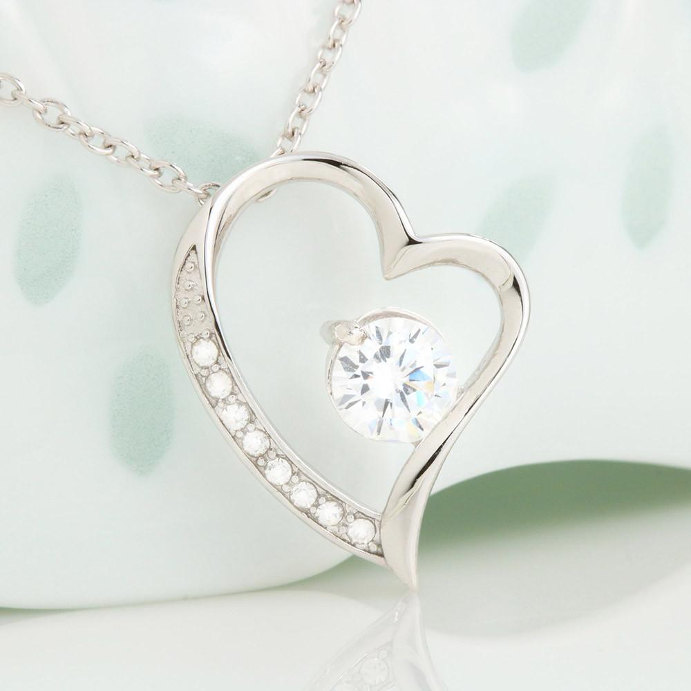 litzzy To My Beautiful Wife Valentine's Day Forever Love Necklace - Gifts For Wife Necklace Valentines Day Custom Made Romantic Gift For My Best Wife Ever Jewelry   